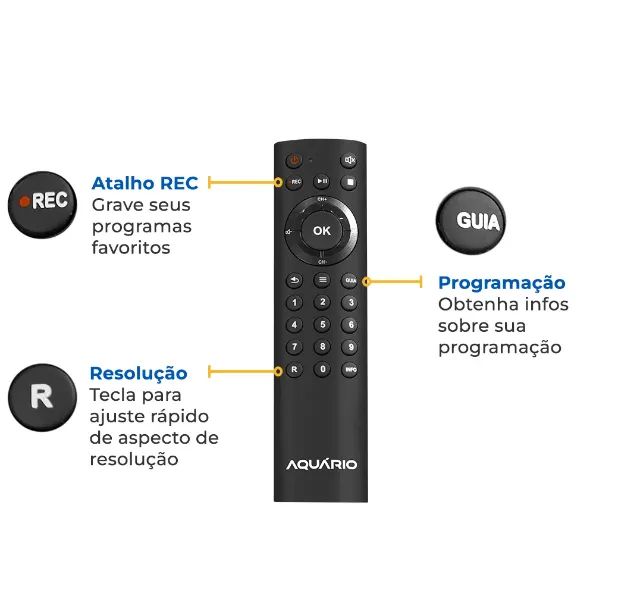 Controle Remoto Conversor Tv Digital Aquário Dtv-9000 Origin - Foto 2