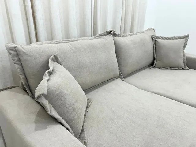 SOFÁ CAMA 2,40M  ESPUMA D33 MOLAS BONNEL!!! L3644D - Foto 3