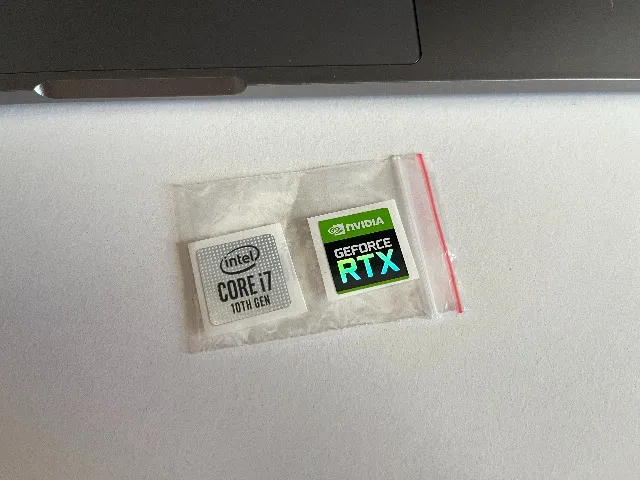 Adesivos Intel I7 e Geforce RTX