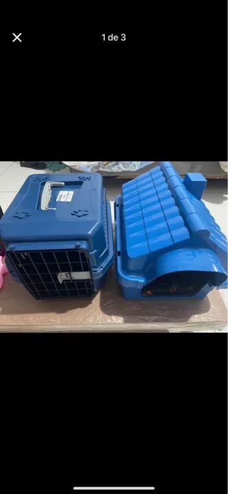 Caixa de Transporte e casinha com colchão para Animais Pequenos - Foto 2