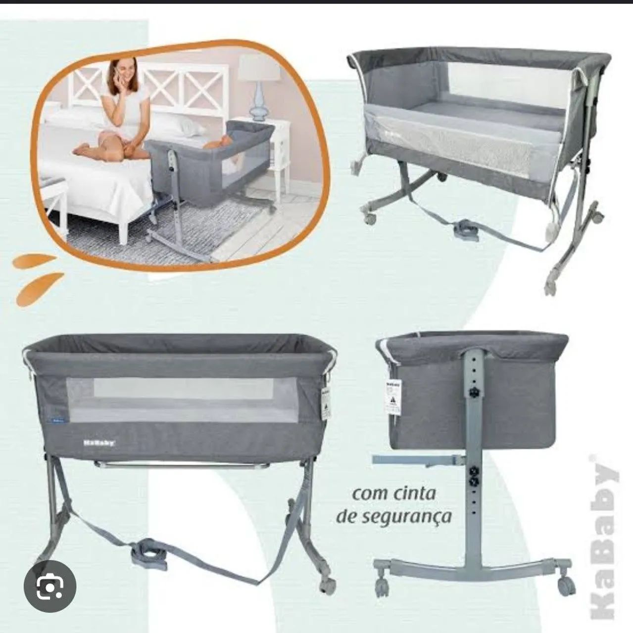 Berço Moisés Portátil KaBaby - Usado apenas 1x 