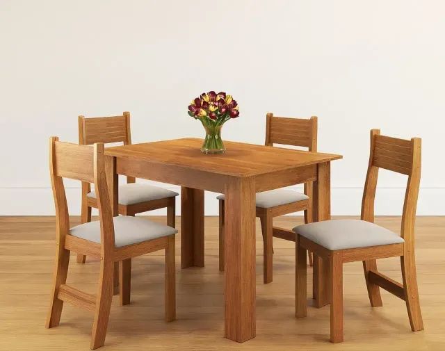 Mesa de Jantar Palace com Cadeiras Brisa Bronze (A Pronta Entrega Grátis)