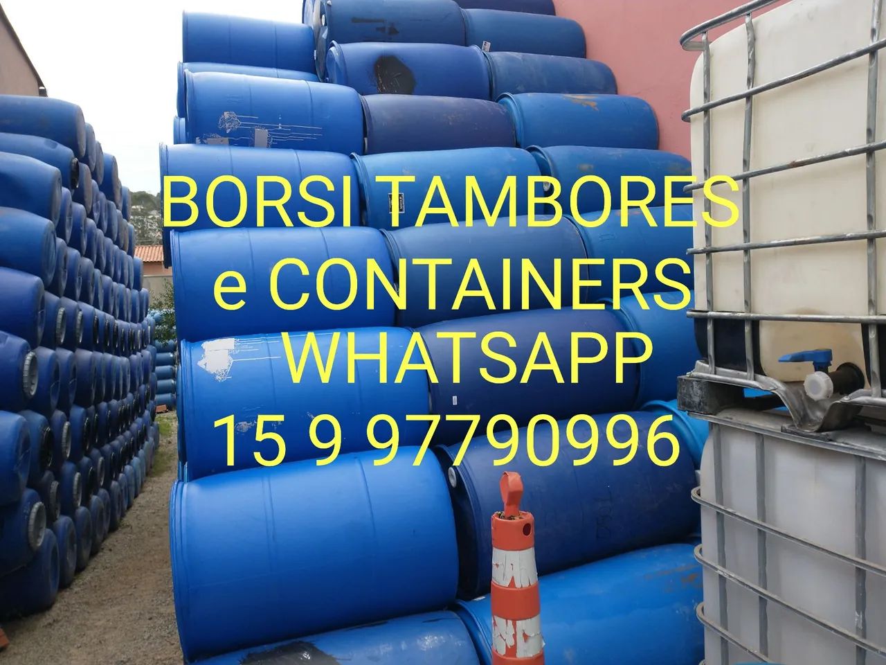 Bombona 200 Litros Tampa Fixa Container IBC Tambor Plastico  - Foto 2