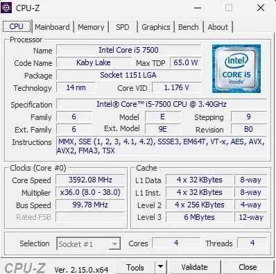 Processador Intel Core i5 7500 3.40GHz - Foto 2