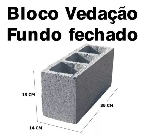 Bloco Vedação 14x19x39cm só R$1,69a unidade  - Foto 2