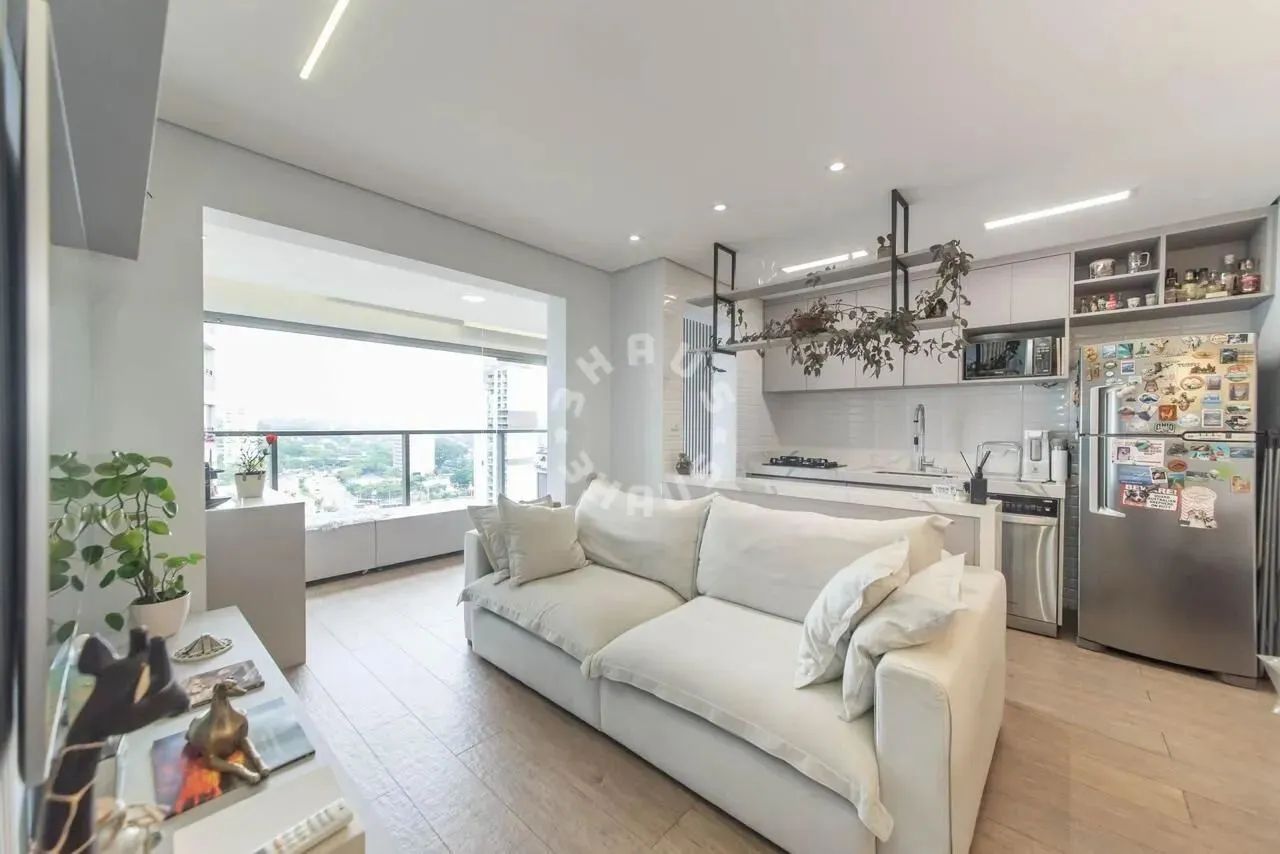 Apartamento mobiliado no Brooklin de 65m², 2 dormitórios (sendo 1 suíte), varanda gourmet. - Foto 4