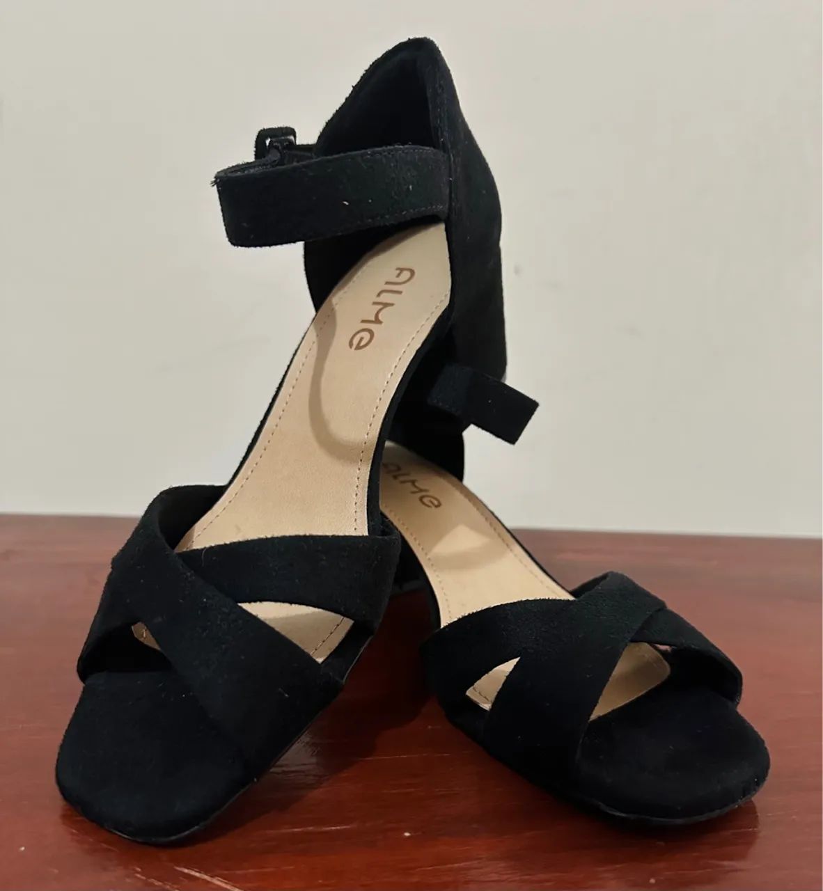 Sandália Salto Bloco ALME Preta | TAM 34