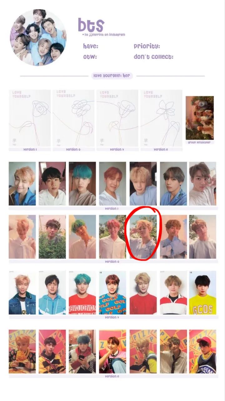 Albuns BTS originais completos (LOVE YOURSELF TEAR & HER) - CDs