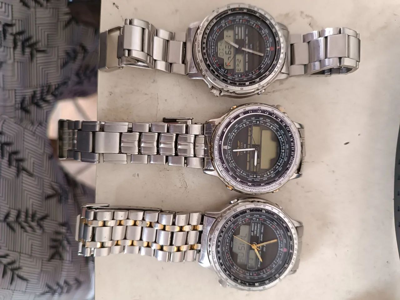 Relógios citizen New wigmam usados com detalhes 2 pega parcial outro parado 600.00 no  - Foto 3