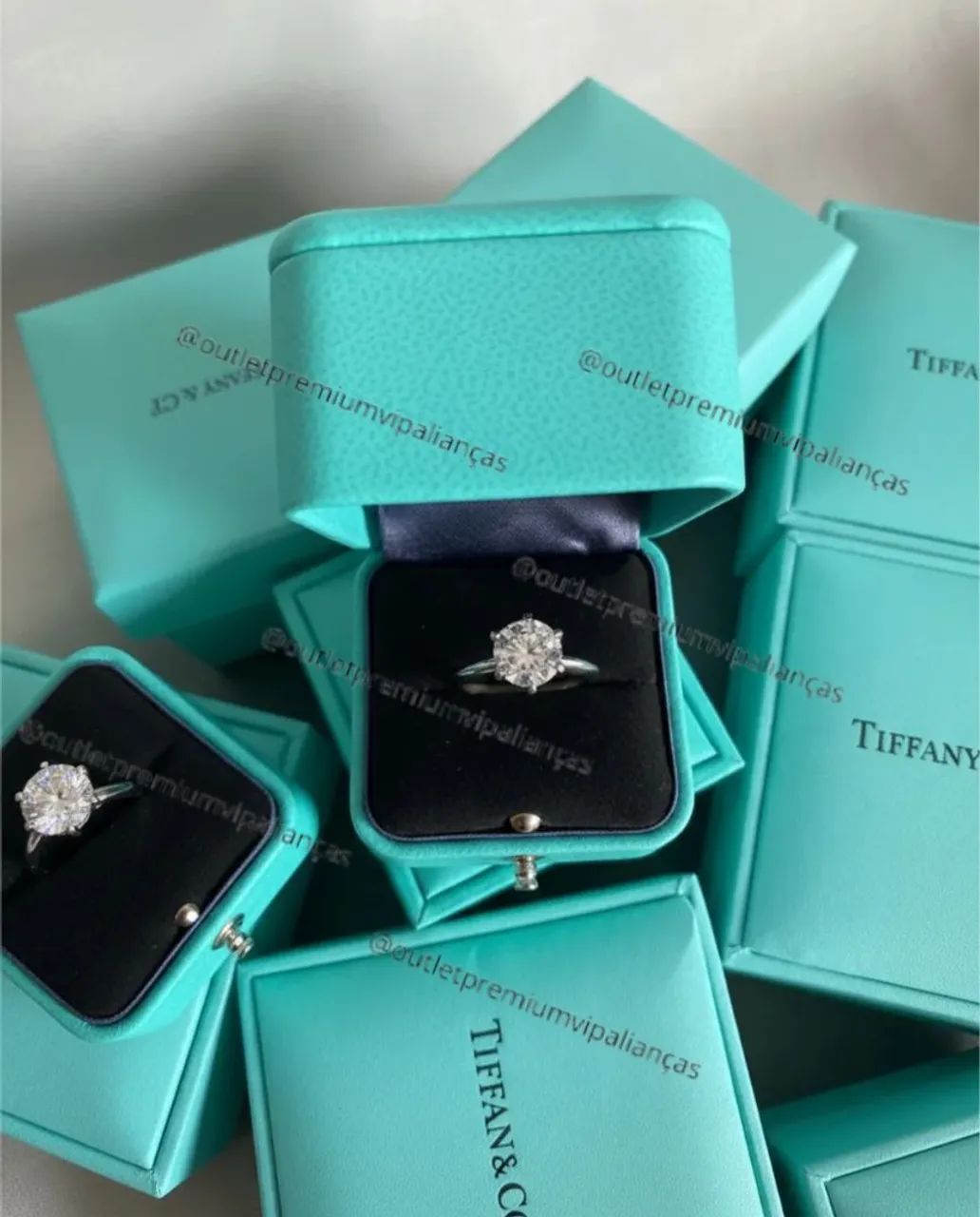 Anel solitário tiffany & co. Com caixa  - Foto 5