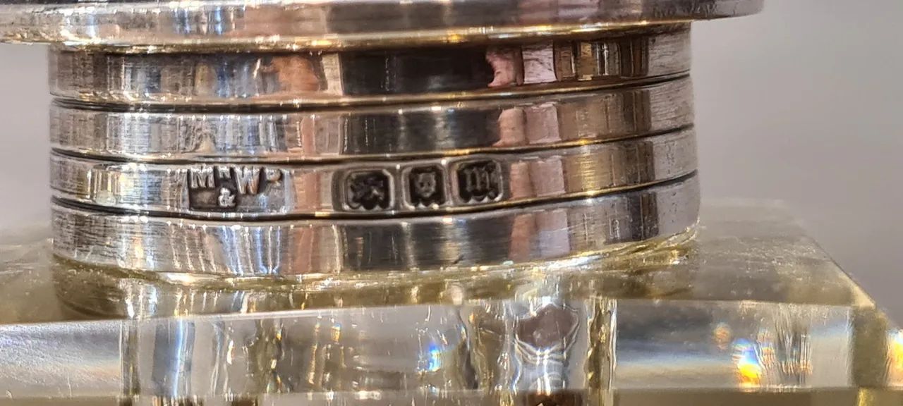 Conjunto de tinteiros de prata antigo - Foto 3