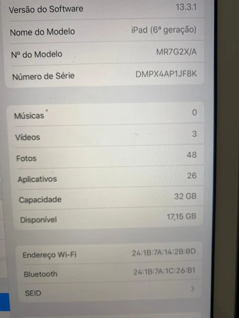 Ipad 6 geração prata 32 GB (impecável - em estado de novo) - Foto 3