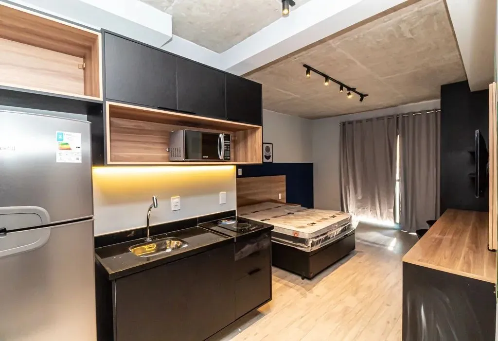 Studio Mobiliado Para Alugar no Indianópolis Conforto e Praticidade em 28m²