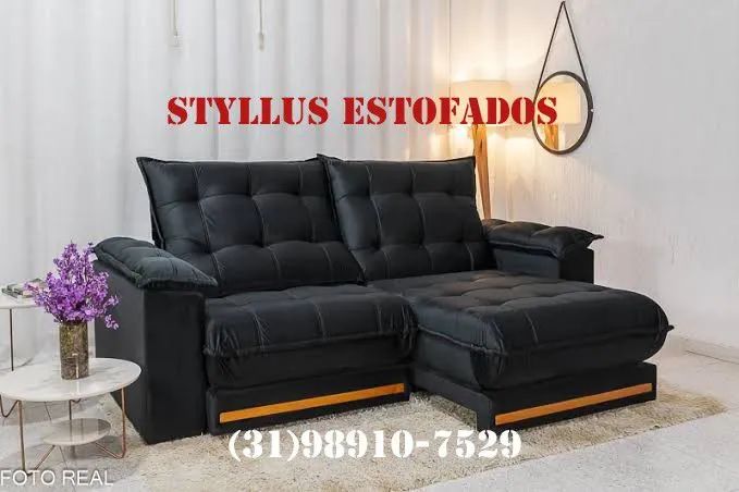 Sofá retratil com molas ensacadas 