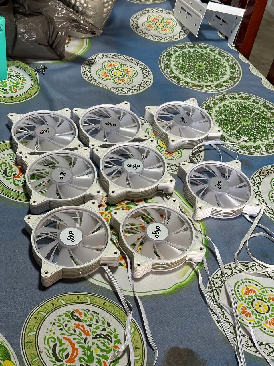 Kit com 8 FANS AIGO AR12 + Controladora AIGO - Foto 4