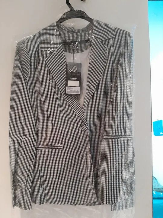 Blazer feminino xadrez - loja Mamô