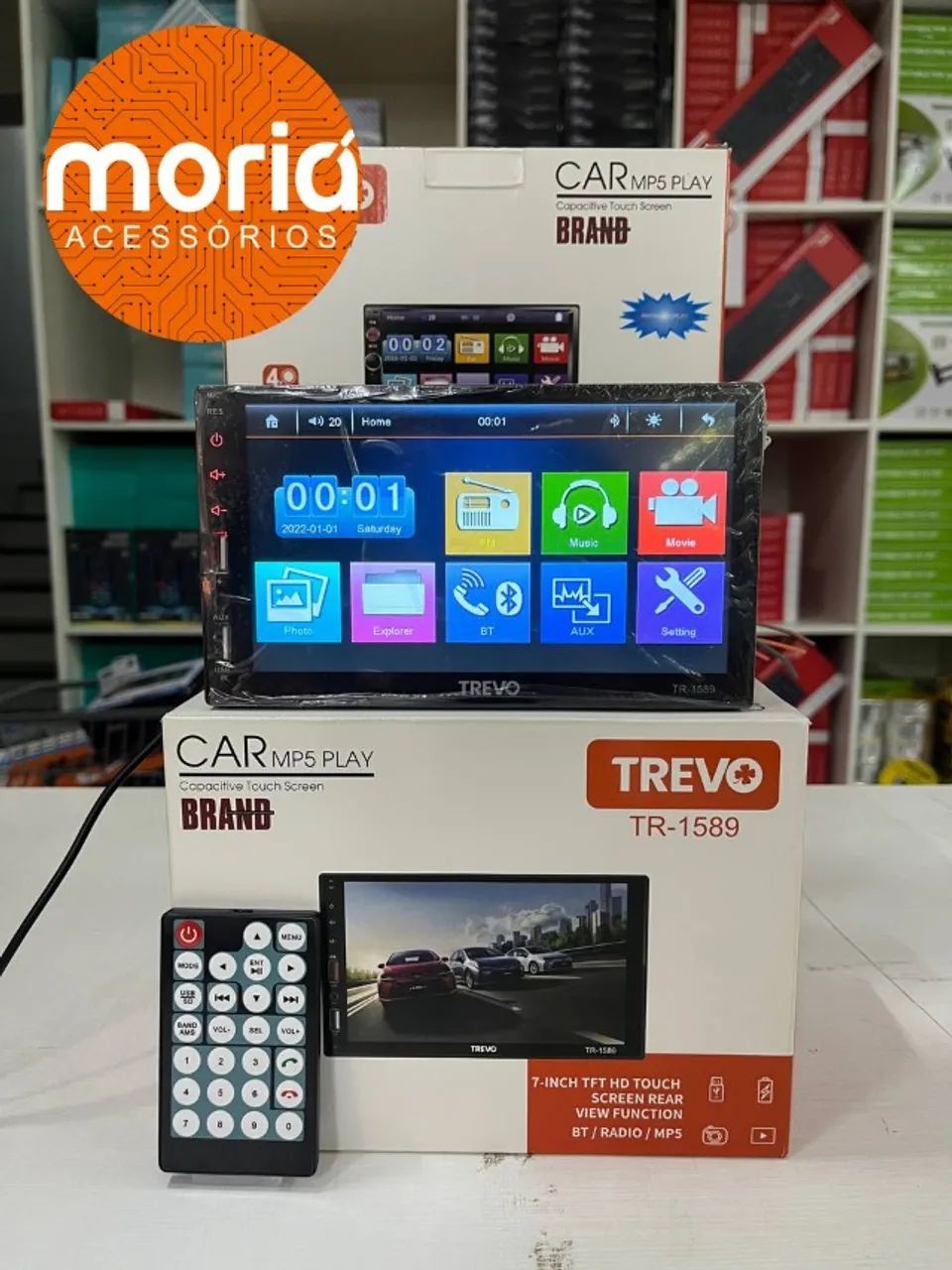 Central Multimidia Mp5 7 polegadas, Bluetooth USB SD e Espelhamento Android - Foto 5
