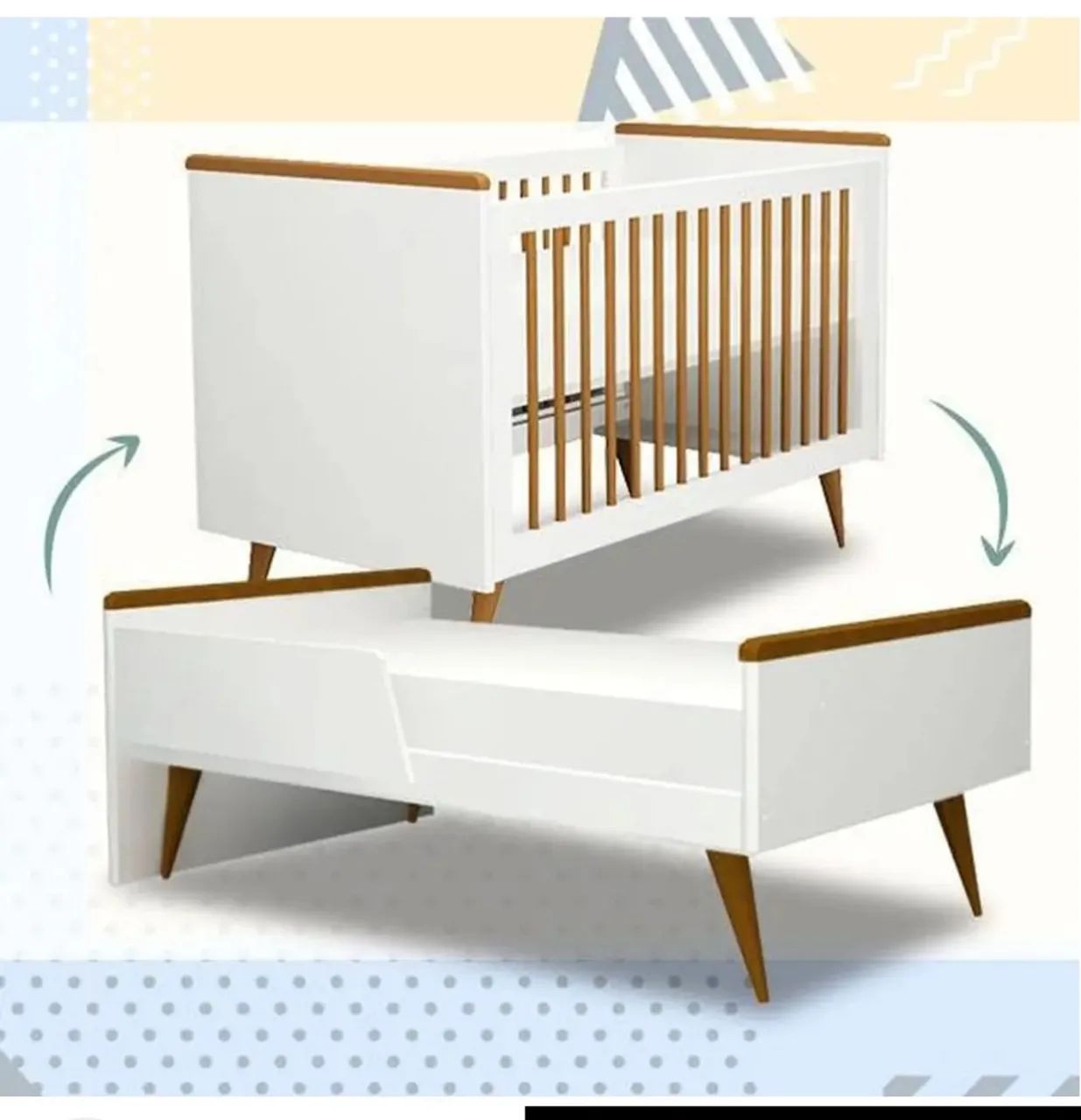 Berço cama viena branco fosco - Foto 3