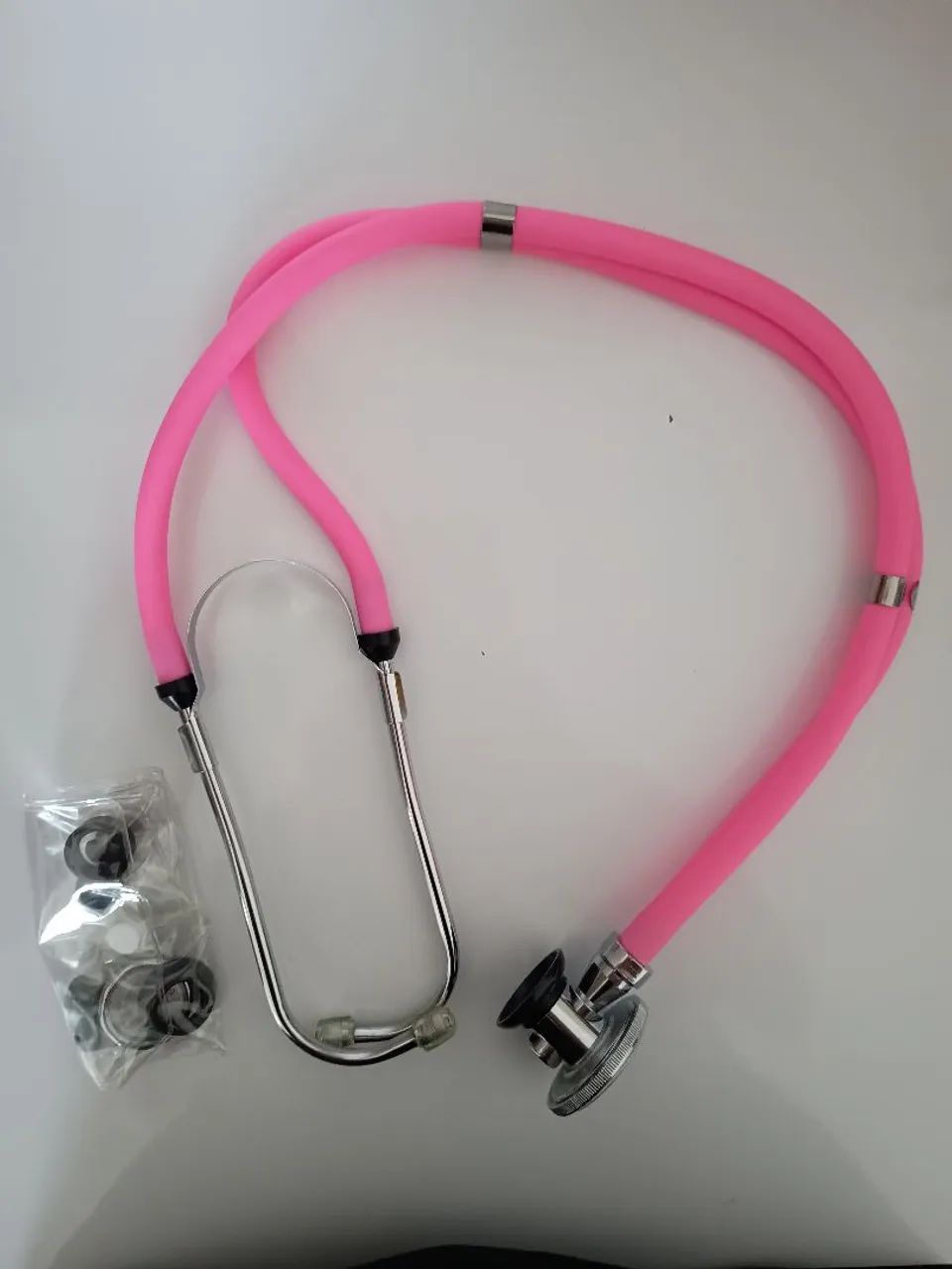 Kit Estetoscópio Rappaport + Aparelho de Pressão Rosa Premium  - Foto 3