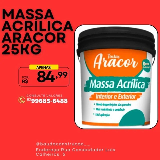 MASSA ACRÍLICA ARACOR 25KG