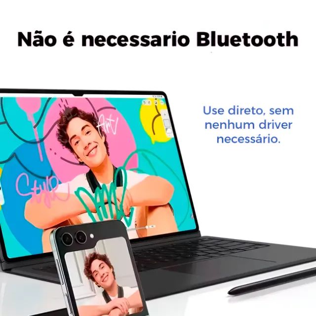 Caneta Pen Touch Tablet Samsung Galaxy Tab S7 S8 S9 FE Plus Ultra Não Precisa Bluetooth  - Foto 2