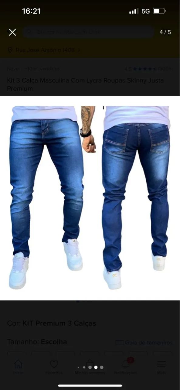 Calça masculina 