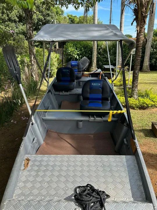 Barco com motor e trailer - Foto 6