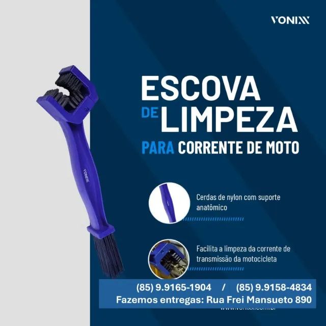 Escova para limpeza de corrente de moto - Vonixx