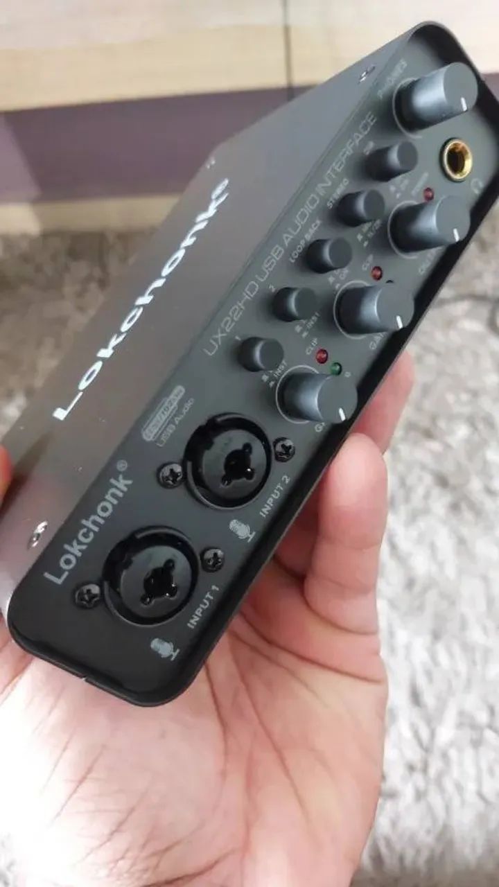 Interface de Áudio LOKCHONK UX22HD - Qualidade profissional para as suas gravações64573374303618123