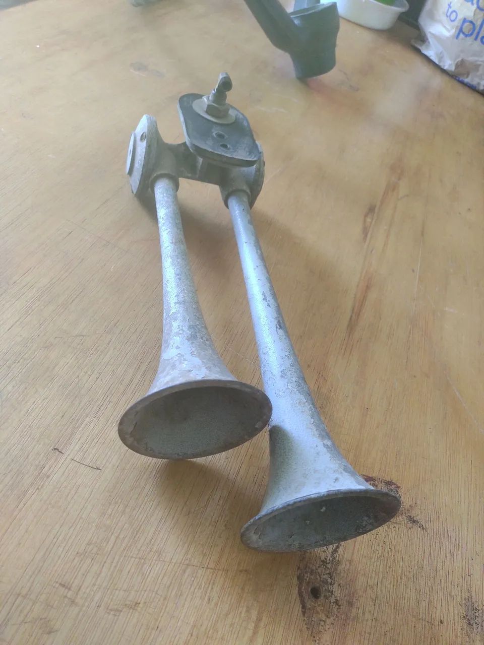 Buzina antiga a ar completa raridade  - Foto 4