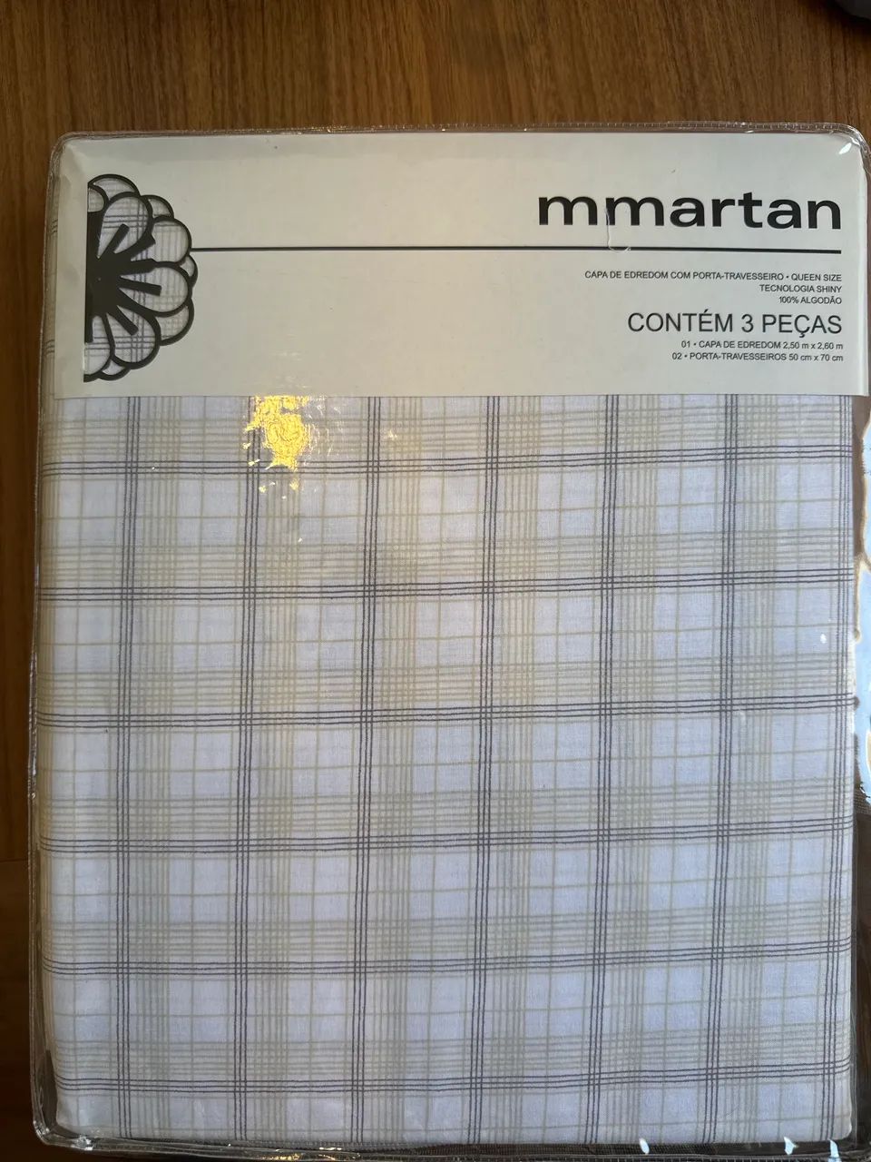 Jogo de Capa de Edredom MMartan Queen - 3 peças - Novo, 100% algodão 
