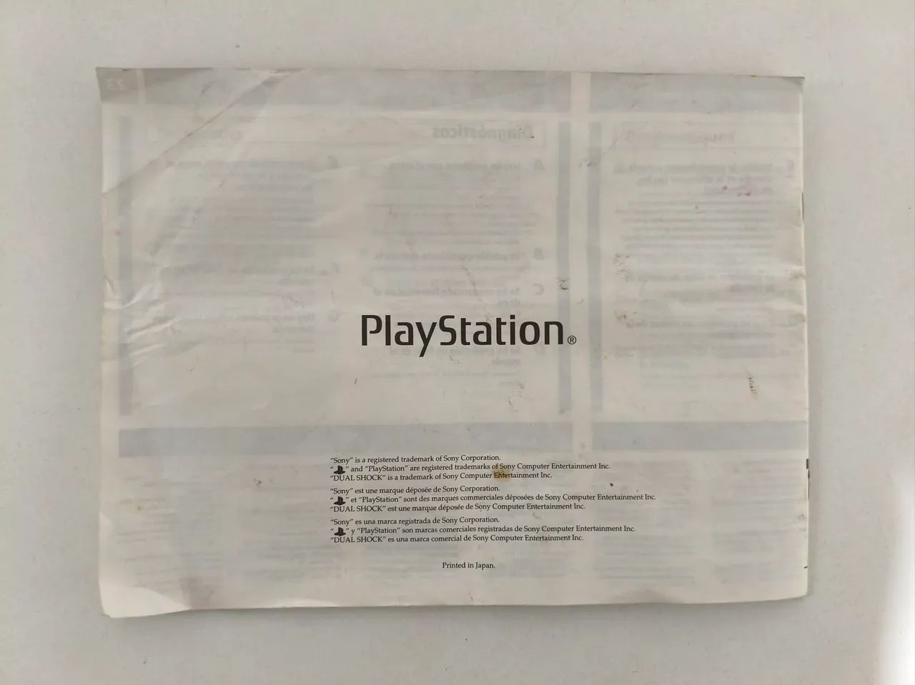 Original instruction manual PS1 model SCPH-750164308649454081124