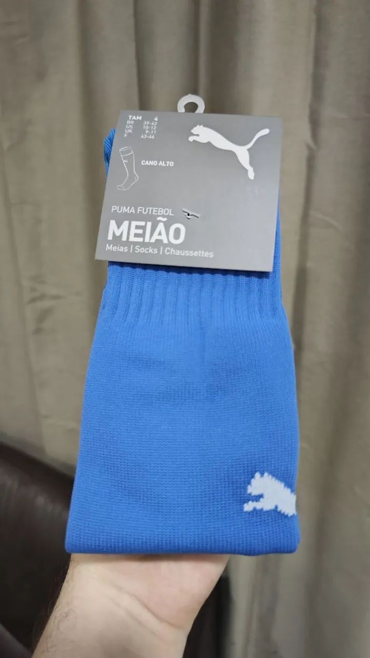 Meião Puma Core Socks Futebol Adulto Campo Futsal Society Fut7 - Foto 3