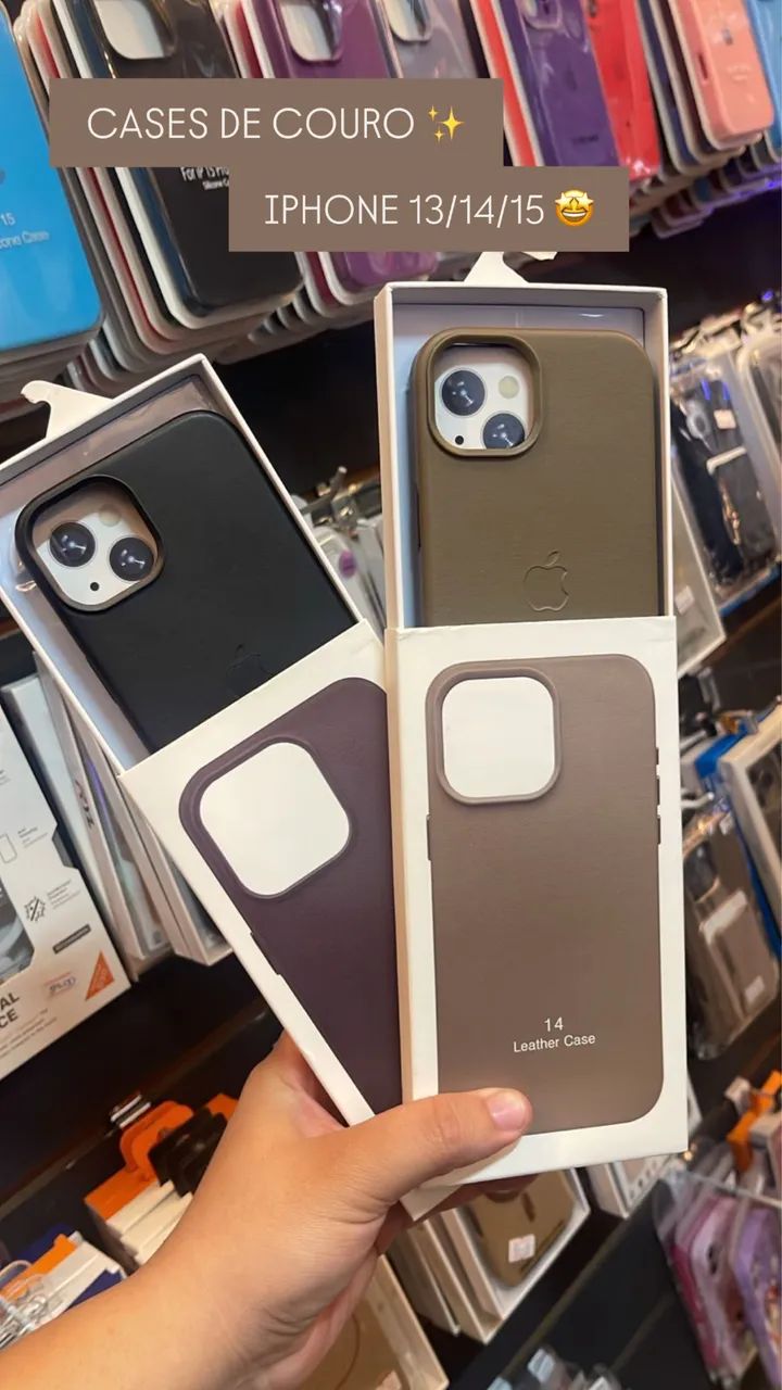 Capas De Couro para iPhone 13/14 - Foto 2