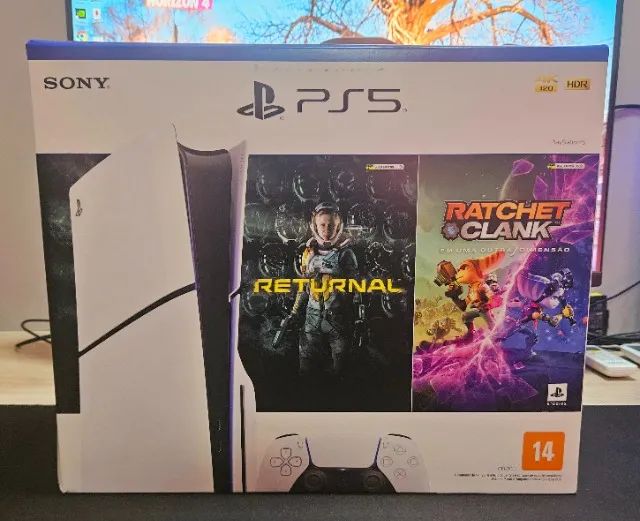 PS5 PlayStation 5 Slim 1TB C/Leitor + 2 Jogos Lacrado NF Garantia *Aceitamos Trocas* - Foto 3