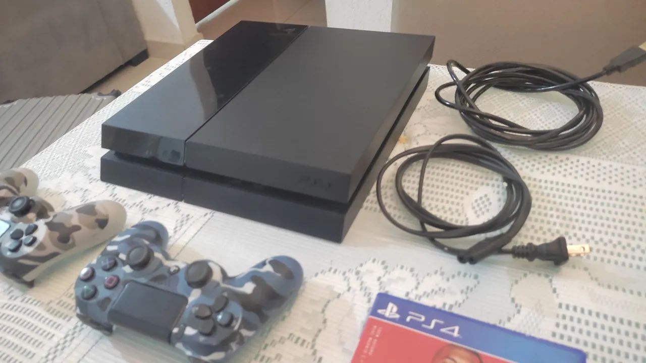 Playstation 4 FAT Black Piano 500 Gb Garantia Parcelo 2 controles pego ps3 Xbox One S / X - Foto 3