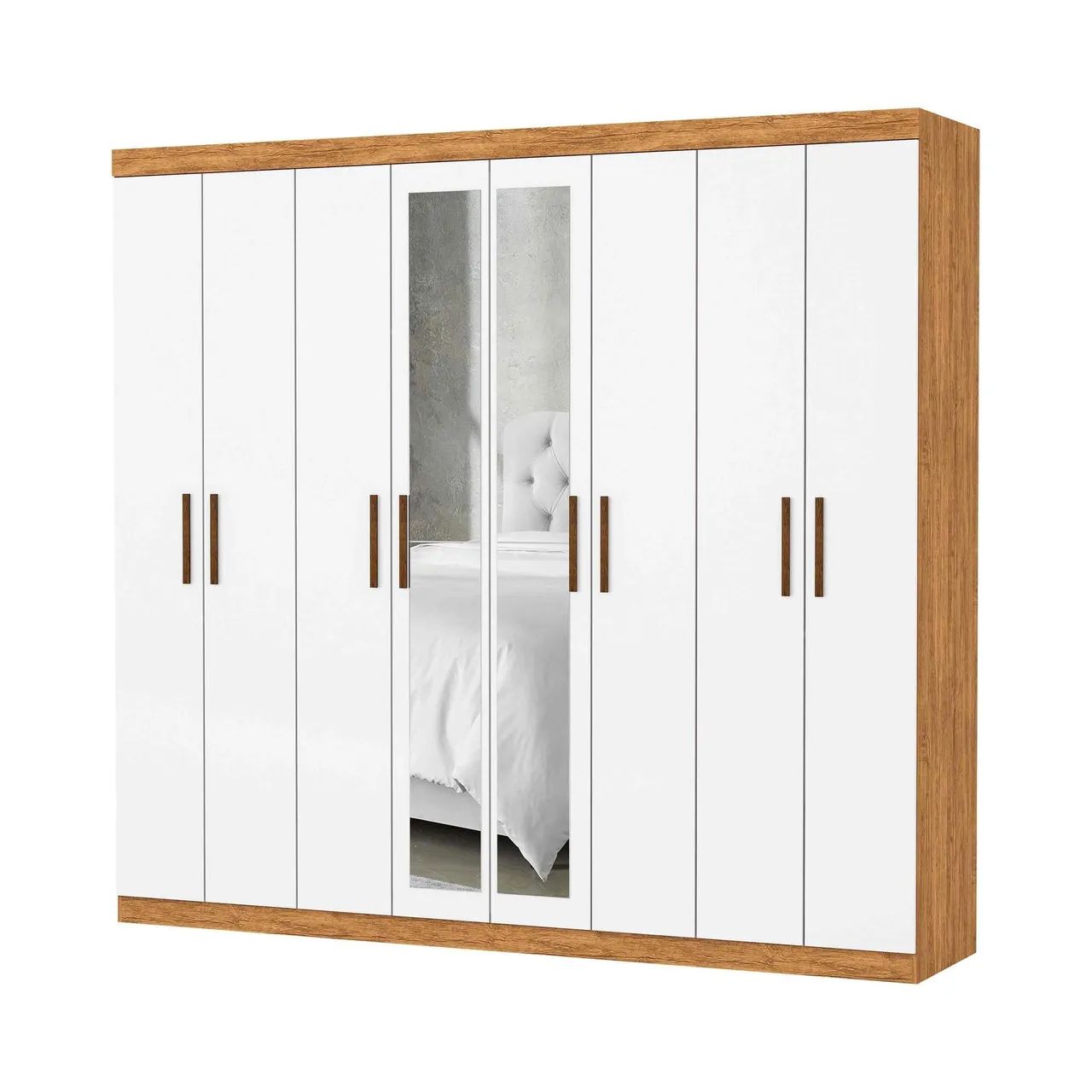 Guarda roupa rubi plus 8P4G com Espelhos srtt M98 - Foto 3