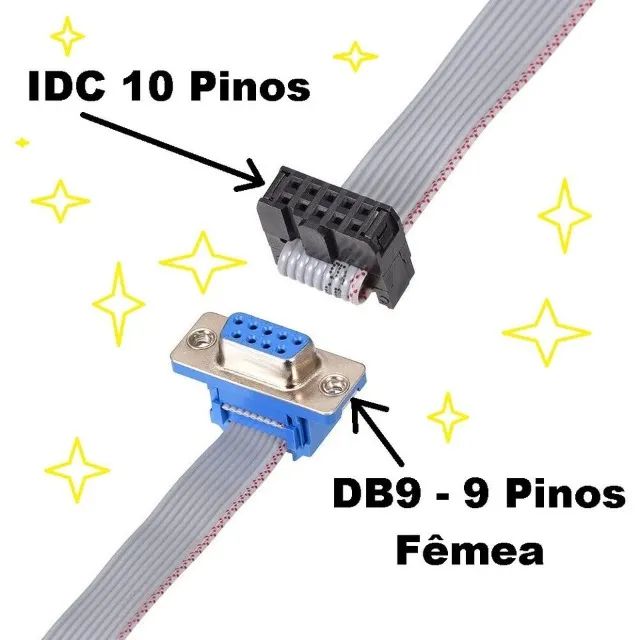 Cabo Conversor ICD da Placa Mãe para RS232 Serial DB9 de 9 Pinos - Foto 3