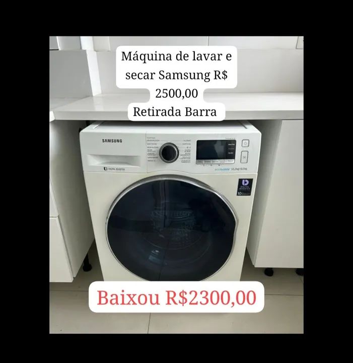 Máquina de Lavar e Secar Samsung 10kg - R$2300,00