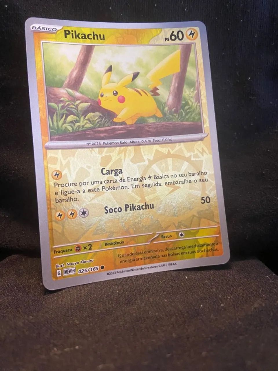 Carta Pokémon TCG - Pikachu (025/165)