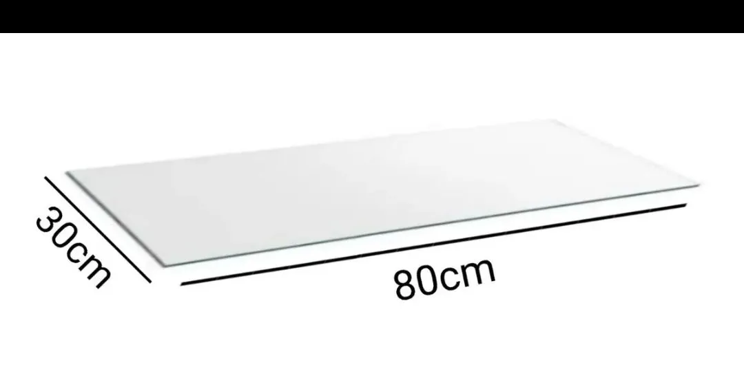 Vidro 80cm x 30cm para prateleira