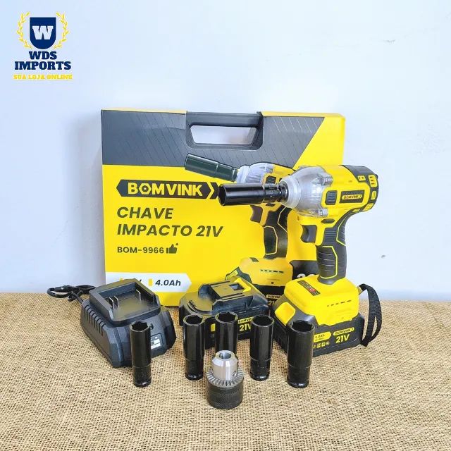 Chave De Impacto e Parafusadeira 21V - Bomvink - Foto 3
