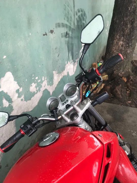 Moto Honda CBX 250 Twister - vermelha troco por bross ou tornada  - Foto 3