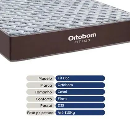 Colchão Casal Fit D33 Ortobom - Entrega Grátis Fortaleza - Foto 2