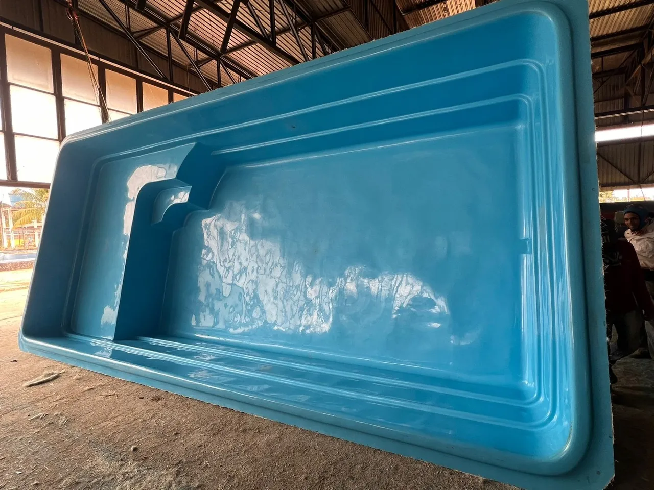 Piscina de fibra com Prainha 8 metros