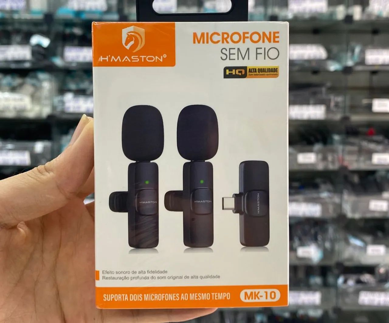 Microfone duplo sem fio lapela Hmaston MK - Foto 2
