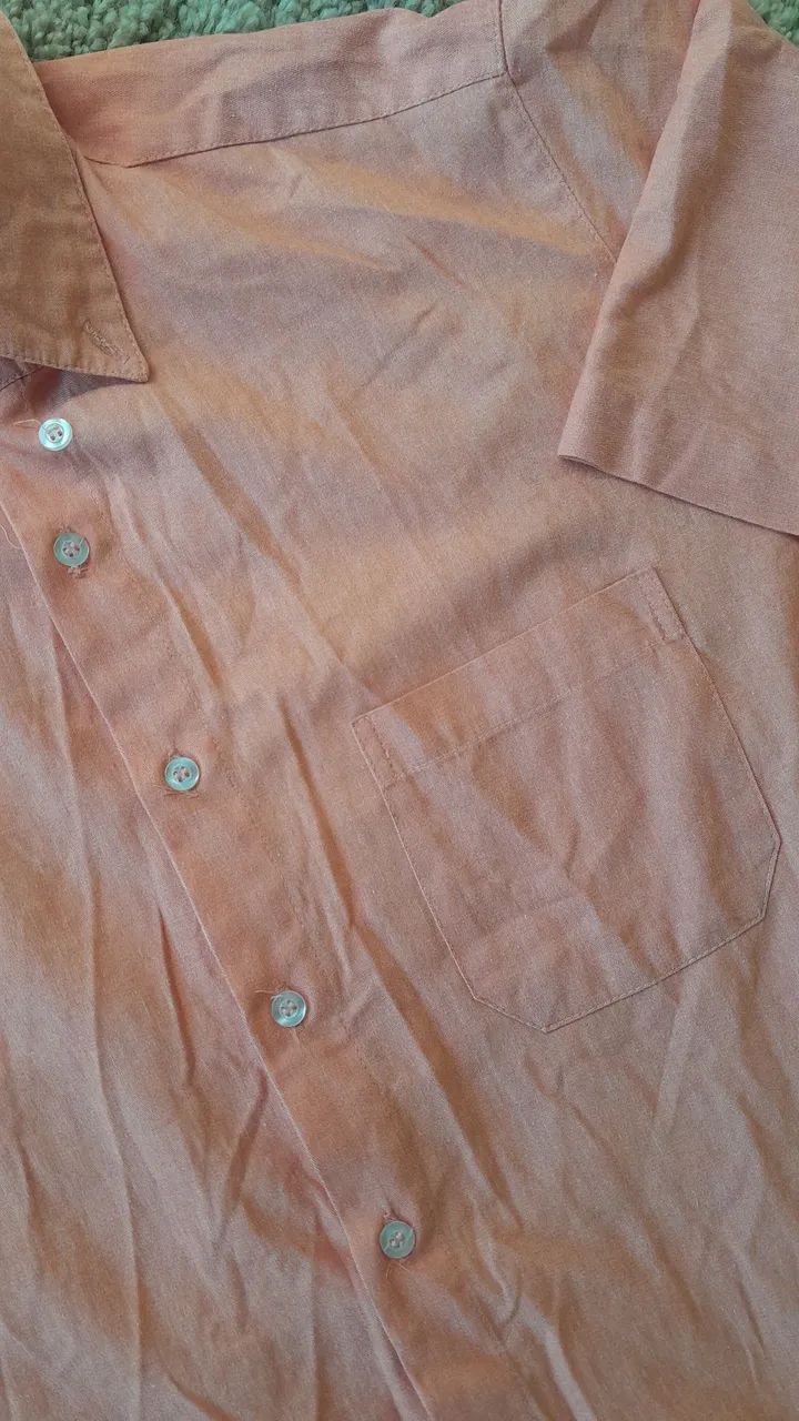 Camisa manga curta laranja - Foto 2