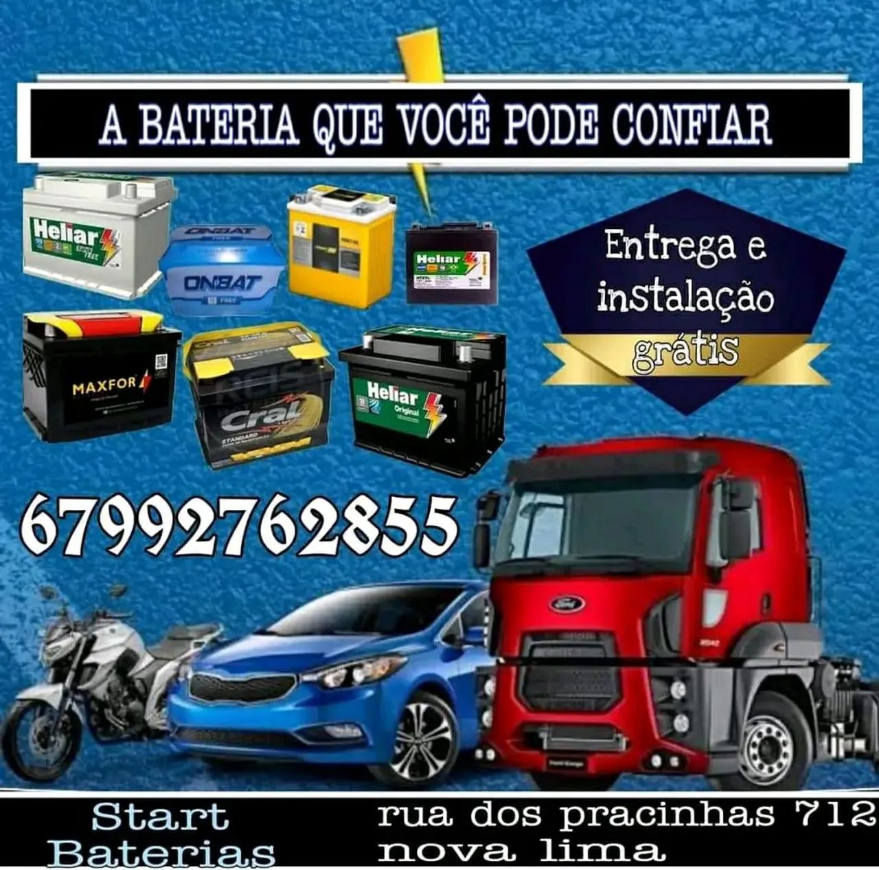 Bateria Baterias Bateria Baterias_Entrega e Instalação Grátis