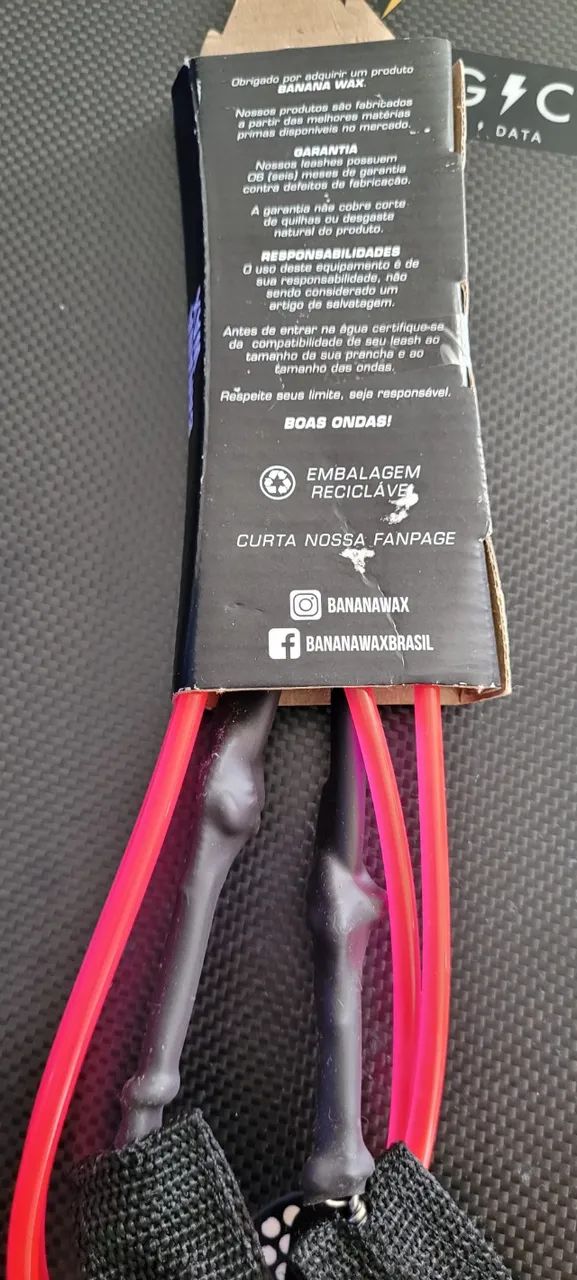 Leash de Surf - Banana Wax Nó Competition - Rosa - Foto 3
