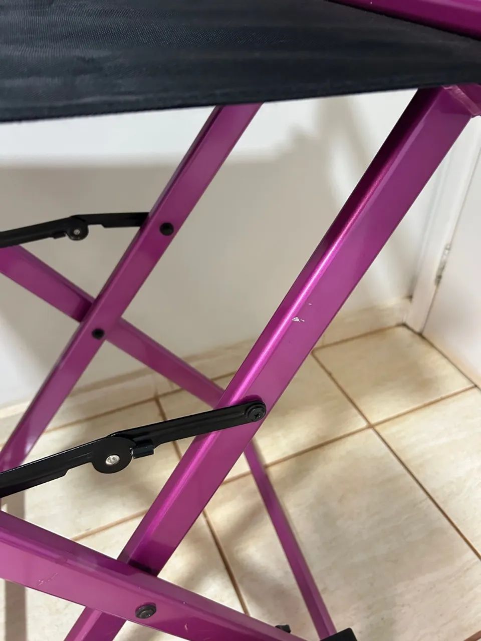 Cadeira de Maquiagem Profissional - Roxa - Foto 3